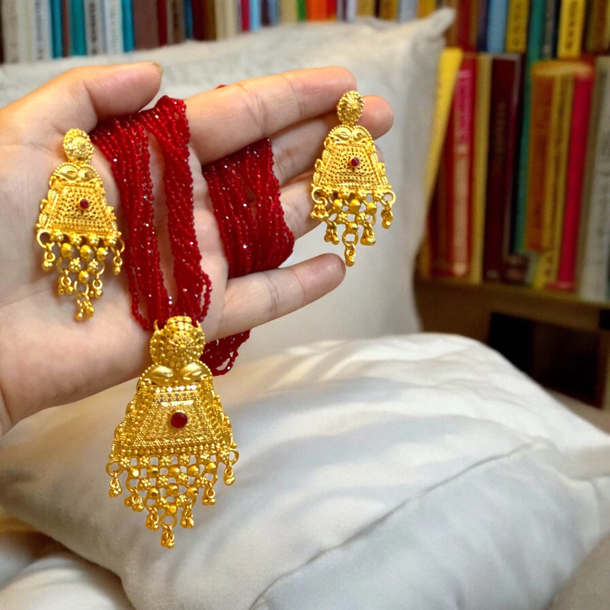 Hydro Crystal Gold Plated Jewellery For Women - Available at AfnoBazar Nepal