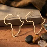 Gold Plated Map Earring For Women - Available at AfnoBazar Nepal