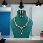 Beautiful Necklace Set with Diamond-like Look - Available at AfnoBazar Nepal