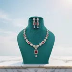 Beautiful Necklace Set with Diamond-like Look - Available at AfnoBazar Nepal