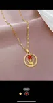 1pc Fashionable And Minimalist Rose & Tulip Round Pendant Stainless Steel Luxury And Elegant Collarbone Necklace For Women Valentines,Mom,Mother,Mother's Day,Gift - Available at AfnoBazar Nepal