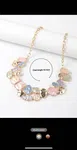 Color Block Geometric Charm Necklace & Stud Earrings - Available at AfnoBazar Nepal