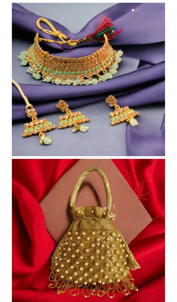 Special Combo Offer Alert! JEWELRY SET + DESIGNER POTLI BAG - Available at AfnoBazar Nepal