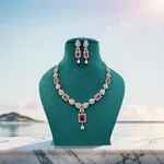 Beautiful Necklace Set with Diamond-like Look - Available at AfnoBazar Nepal