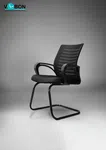 Vbon Phoebe Mesh Visitor Chair with Chrome Sled Base image 1