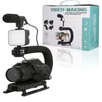 Vlogging Kit with Light, Microphone, Tripod and Phone Holder image 2