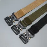 Men Casual Nylon Canvas Belt with Metal Buckle image 2