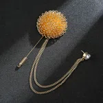 Vintage Rhinestone Wings Chain Brooch for Men image 1