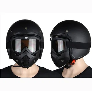 Motorcycle Face Shield with Detachable Goggles