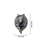 Lion Head Crystal Brooch for Men and Women image 6