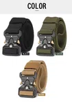 Men Casual Nylon Canvas Belt with Metal Buckle image 3