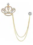 Royal Crown Tassel Chain Collar Brooch image 4