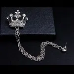 Men Chain Brooch Suit Pin image 1