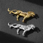 Men Rhinestone Tiger Brooch image 2
