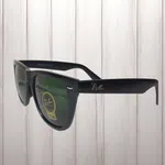 Classic Wayfarer Unisex Sunglasses with Green UV Lens image 3