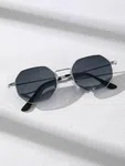 Unisex Geometric Metal Frame Sunglasses - Available at AfnoBazar Nepal