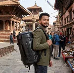 2 in 1 PU Leather Backpack and Duffle Bag - Available at AfnoBazar Nepal