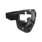 Motorcycle Face Shield with Detachable Goggles, Black - Available at AfnoBazar Nepal