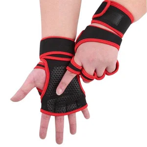 Weight Lifting Gloves with Wrist Strap, 1 Pair - Available at AfnoBazar Nepal