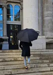 Black Compact Folding Umbrella - Available at AfnoBazar Nepal