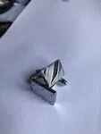 Silver Stripe Cufflinks and Studs - Available at AfnoBazar Nepal