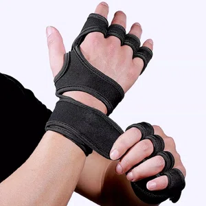 Gym Gloves with Wrist Support and Silicone Grip - Available at AfnoBazar Nepal