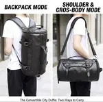2 in 1 PU Leather Backpack and Duffle Bag - Available at AfnoBazar Nepal