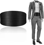 Black Silk Cummerbund and Bow Tie Set - Available at AfnoBazar Nepal