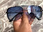 Unisex Blue Shade Metal Frame Sunglasses - Available at AfnoBazar Nepal
