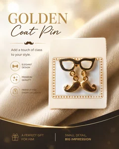 Vintage Glasses Shape Brooch - Available at AfnoBazar Nepal