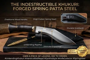 6 inch Spring Patta Khukuri with Leather Scabbard - Available at AfnoBazar Nepal