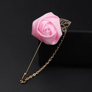 Men Wedding Flower Corsage Lapel Pin with Chain - Available at AfnoBazar Nepal