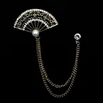 Men Collar Tassel Chain Lapel Pin Brooch - Available at AfnoBazar Nepal