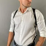 Leather Dual Camera Shoulder Strap - Available at AfnoBazar Nepal
