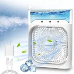 Mini Air Cooler Fan and Humidifier with Ice Compartment - Available at AfnoBazar Nepal