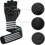 Breathable Workout Gloves with Wrist Wrap - Available at AfnoBazar Nepal