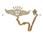 Star Wing Lapel Chain Pin Brooch, Gold - Available at AfnoBazar Nepal