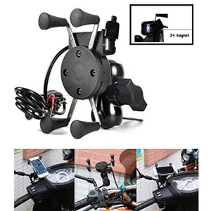 Bike X-Grip Mobile Holder with USB Charger - Available at AfnoBazar Nepal