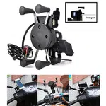 Bike X-Grip Mobile Holder with USB Charger - Available at AfnoBazar Nepal