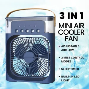 Mini Air Cooler Fan and Humidifier with Ice Compartment - Available at AfnoBazar Nepal