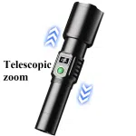P90 Telescopic Waterproof Flashlight with Battery Display - Available at AfnoBazar Nepal