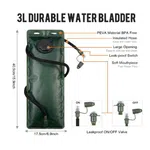 Tactical Hydration Backpack with 3L PEVA Bladder - Available at AfnoBazar Nepal