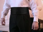 Black Silk Cummerbund and Bow Tie Set - Available at AfnoBazar Nepal