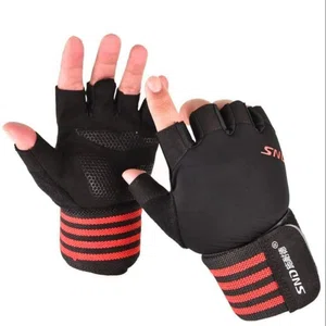 Full Finger Gym Gloves with Wrist Wrap - Available at AfnoBazar Nepal