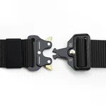 Metal Buckle Quick Release Nylon Lock Belt, Black - Available at AfnoBazar Nepal