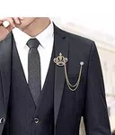 Royal Crown Tassel Chain Collar Brooch - Available at AfnoBazar Nepal