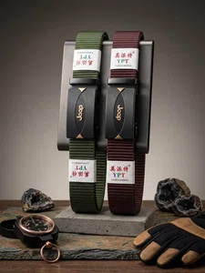 Steel Buckle Autolock Canvas Nylon Belt - Available at AfnoBazar Nepal