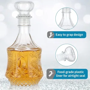 Lead-Free Glass Liquor Decanter, 800ml - Available at AfnoBazar Nepal