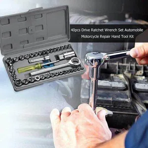 40 Piece Combination Socket Wrench Set - Available at AfnoBazar Nepal