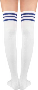 Women Three Stripe Over Knee High Socks - Available at AfnoBazar Nepal